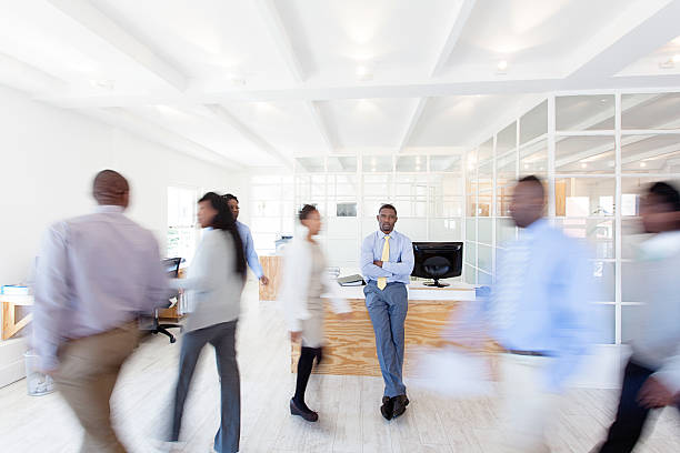 istock Work Colleagues walking around their office, Africa 177047357