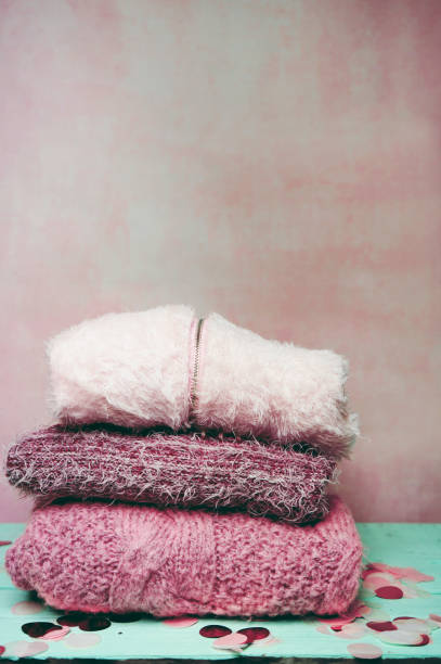 istock Beautiful woolen sweaters in pink tones 1770474111
