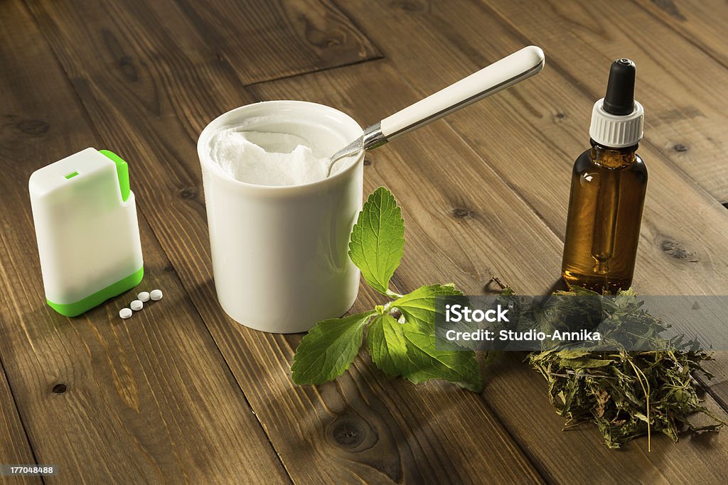 Branco tablets de stevia - Foto de stock de Alimentação Saudável royalty-free