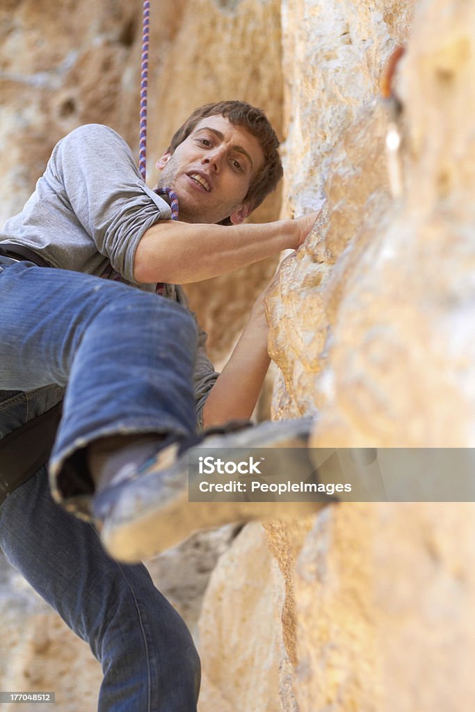 Cliff climber - Foto stock royalty-free di Adulto