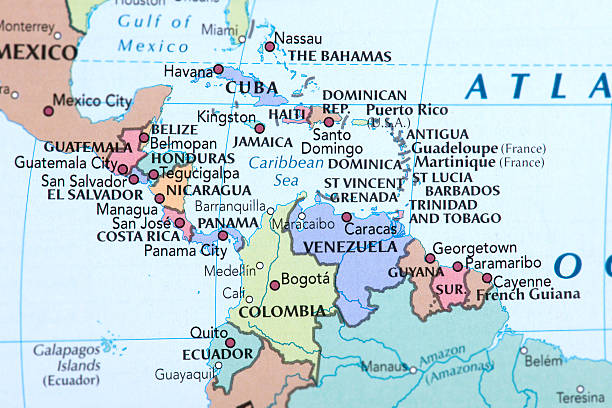 amérique centrale - cartography map el salvador photography photos et images de collection