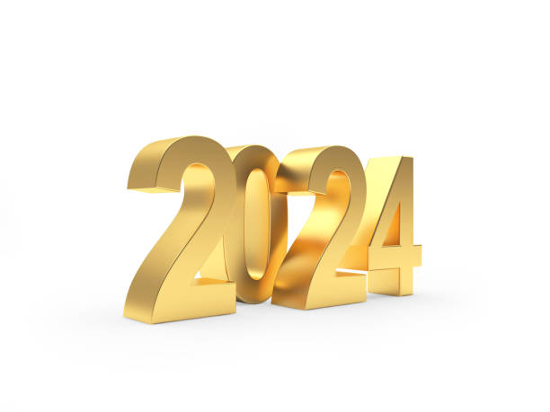 istock Golden number 2024. 3D illustration 1770488966