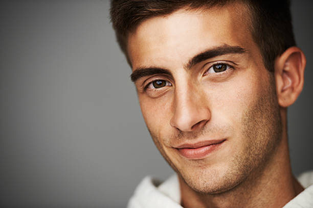 Close up portrait of a good looking male
