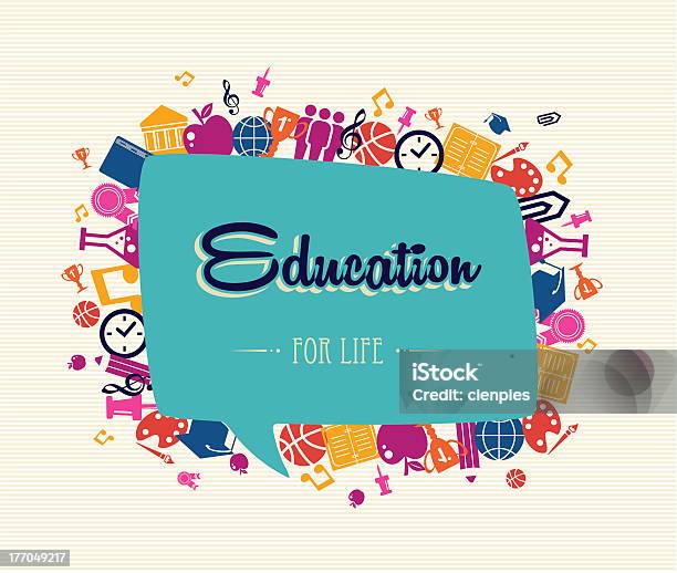 Ilustración de La Educación De Por Vida Concepto De Ilustración y más Vectores Libres de Derechos de Aprender - Aprender, Ciencia, Colorido
