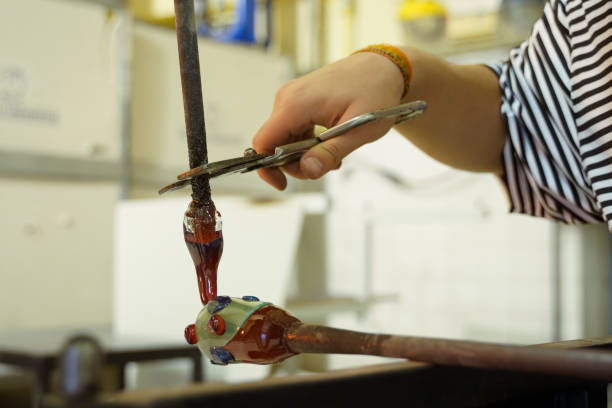 istock Close-up of glass blowing and glassmaking process 1770497503