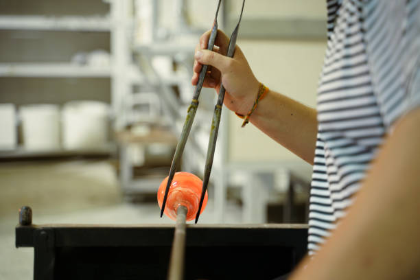 istock Close-up of glass blowing and glassmaking process 1770497521