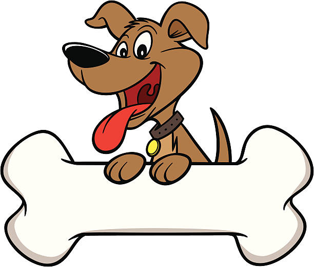 illustrazioni stock, clip art, cartoni animati e icone di tendenza di cane con ossa - dog animal bone dog bone dog food