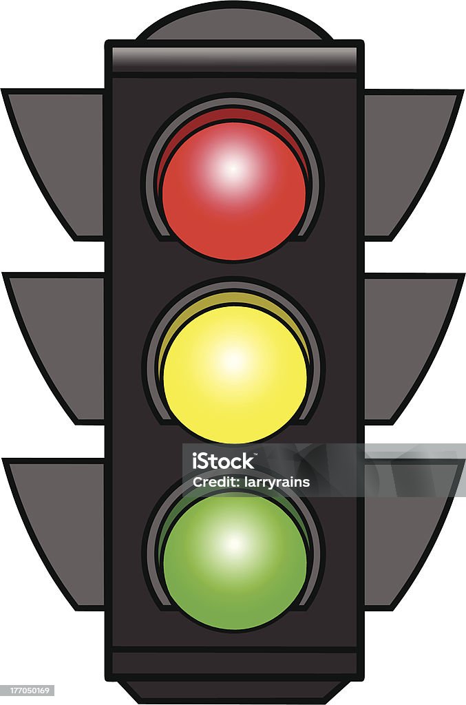 Traffic światła - Grafika wektorowa royalty-free (Lampa elektryczna)
