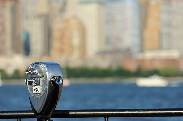 istock Sight seeing binoculars for view of city 177050520