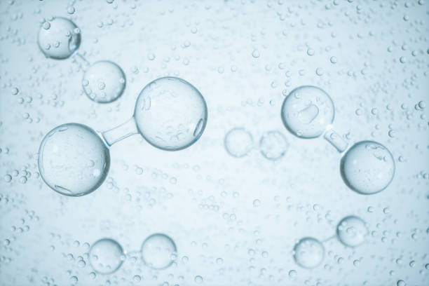 istock Close-up View Of H2 Hydrogen Molecules On Blue Background 1770507777