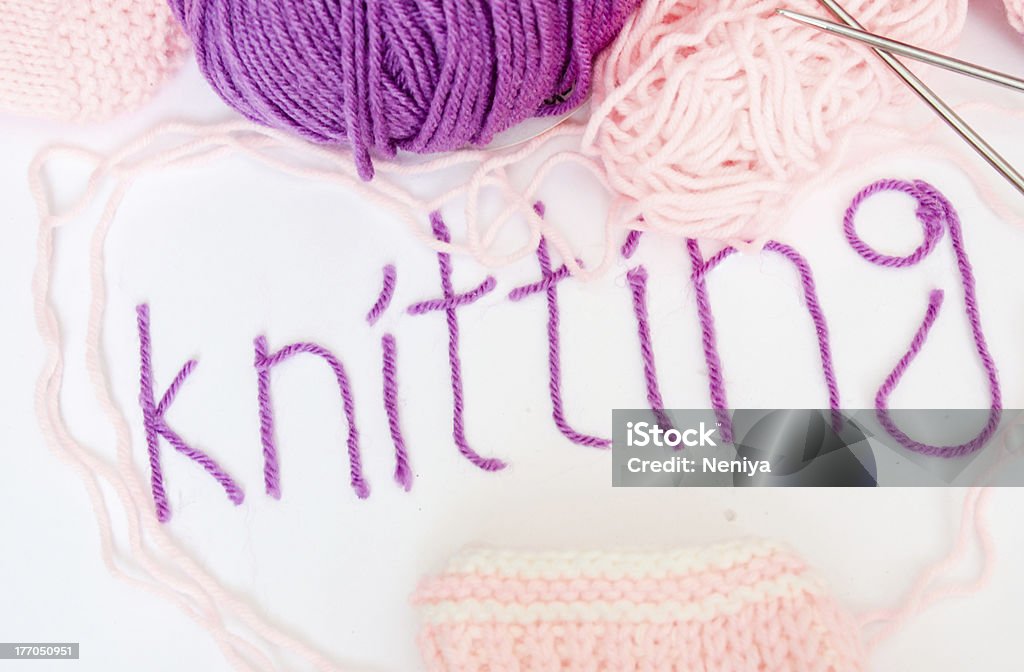 Knitting. artesanato. - Foto de stock de Agulha royalty-free