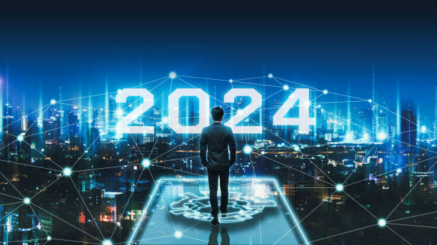 istock New year 2024 business man on future network night city 1770512452