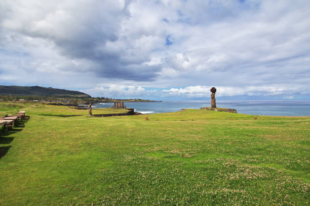 istock Rapa Nui. The statue Moai in Ahu Tahai on Easter Island, Chile 1770517747