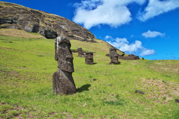 istock Rapa Nui. The statue Moai in Rano Raraku on Easter Island, Chile 1770518283
