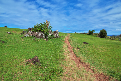 Puna a pau mine on Rapa Nui, Easter Island of Chile