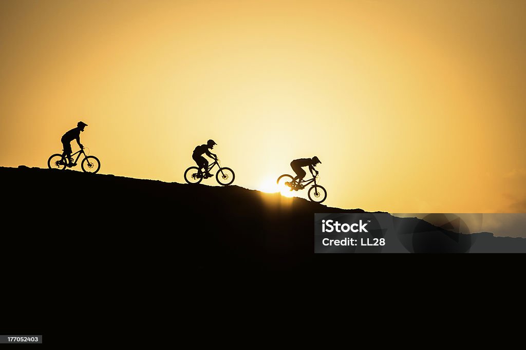 Silhouette de VTT - Photo de Exercice physique libre de droits