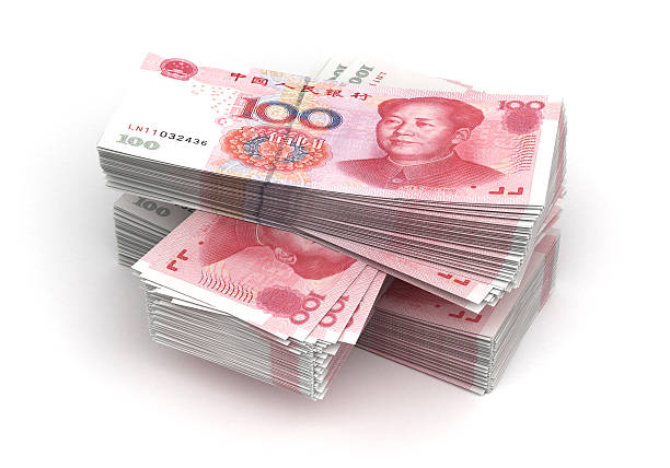 pilha de yuan - investment rmb savings china imagens e fotografias de stock