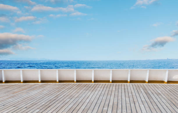 istock Wood platform beside the sea for background 1770526640