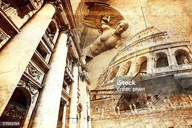 Monumenti Di Roma - Fotografie stock e altre immagini di Ambientazione esterna - Ambientazione esterna, Anfiteatro, Angelo