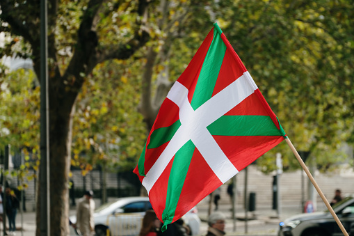 A 'ikurriña' (basque flag)