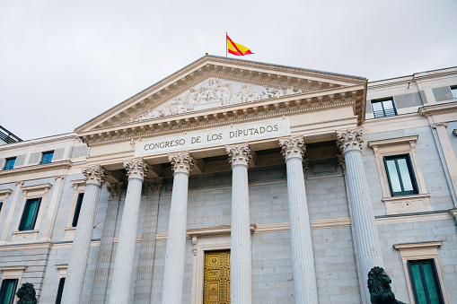 Spanish Parliament Building exterior (Congreso de los Diputados)