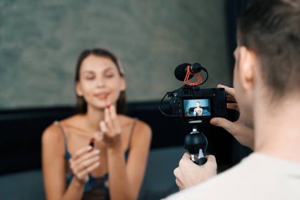 istock Young woman making beauty and cosmetic tutorial video content. Unveiling 1770543416