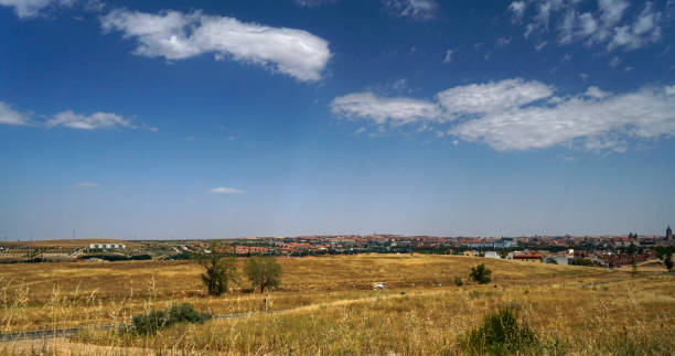 istock Dry landscape in Spain with large pastures for cattle 1770560230