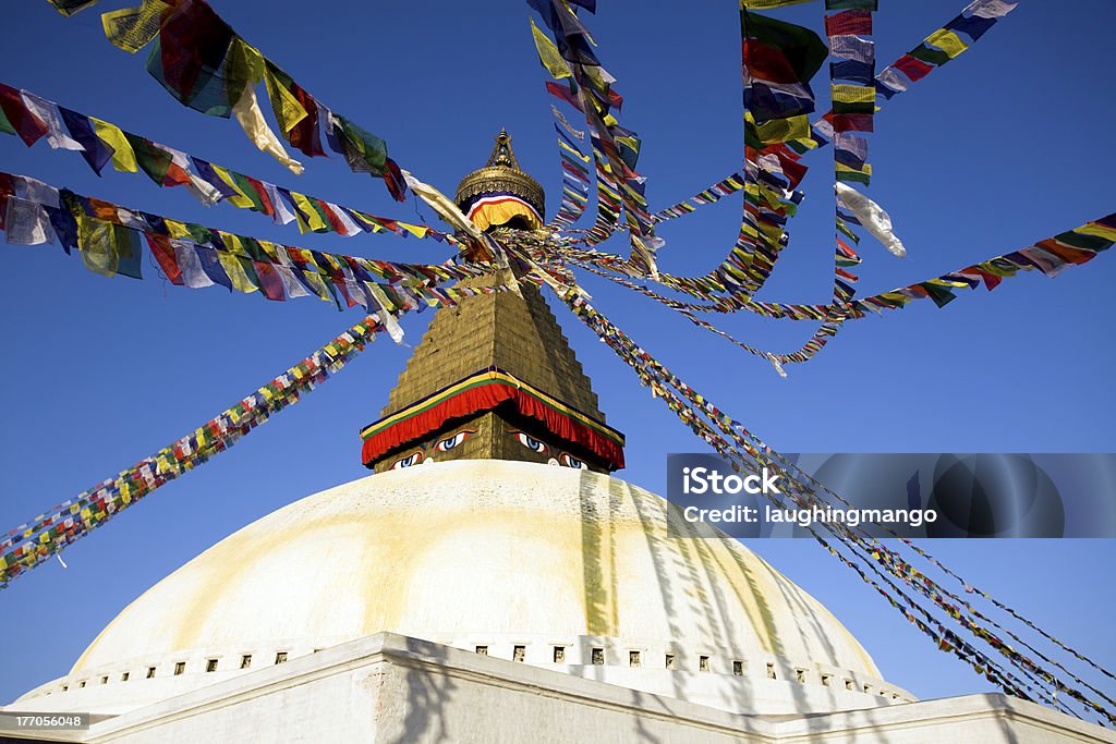 Stupa Bodnath Katmandu Valley Nepal - Zbiór zdjęć royalty-free (Akcesoria religijne)