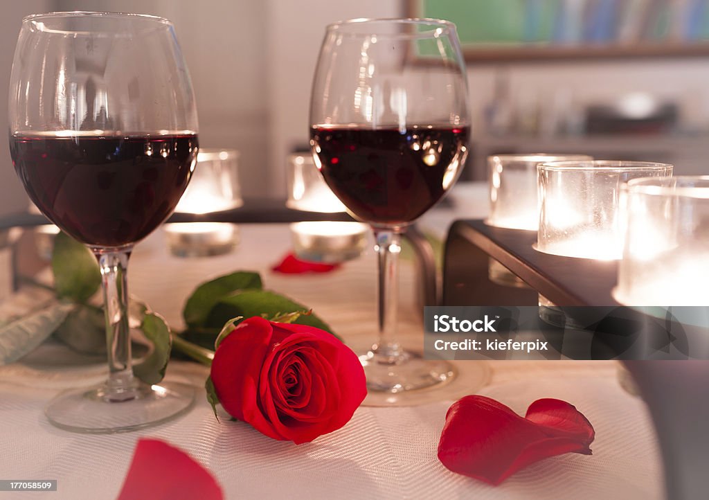 Romantic Candle light setting Romantic candle light setting. Anniversary Stock Photo