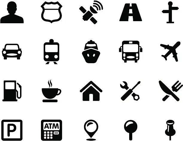 Vector illustration of GPS Icons