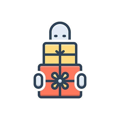 Icon for deliver, distribute, deliverer, delivery, parcel, logistics, gift, package, deliveryman, keepsake, surprise