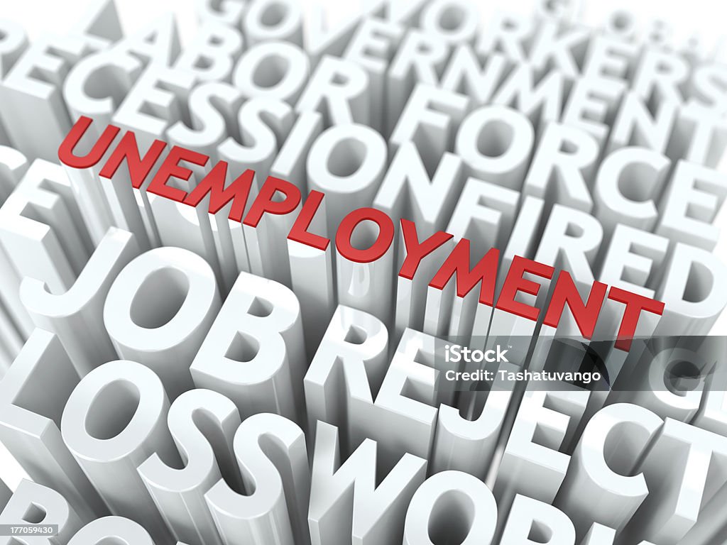 Le chômage. Le Concept de Wordcloud. - Photo de Affaires libre de droits
