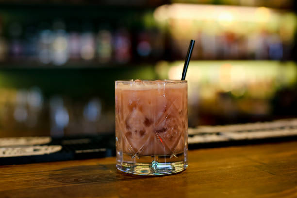 istock Iced coffee on a wooden table in a bar. Selective focus. 1770597229