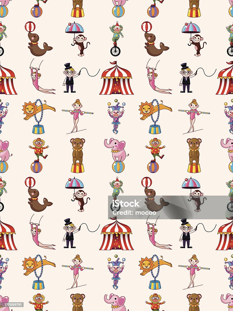 seamless circus pattern vector illustration - seamless circus pattern Elephant stock vector