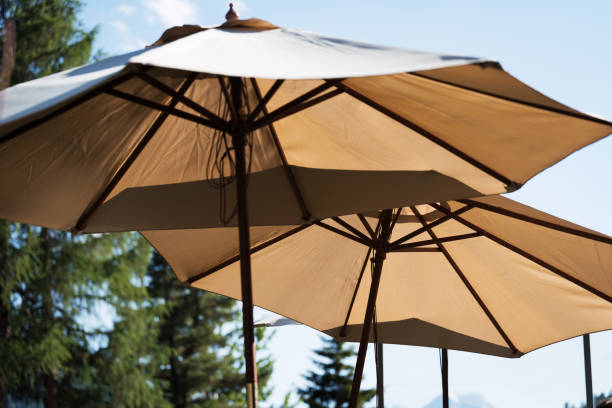 istock Outdoor cafe restaurant beach parasol umbrella 1770605598