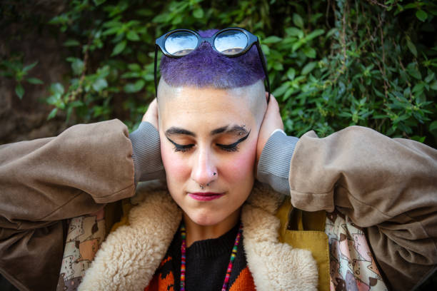 Non-binary person portrait. LGBTQIA community. Location : Turkey - Istanbul.