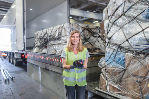 istock Caucasian Female Airport Warehouse Worker 1770615042