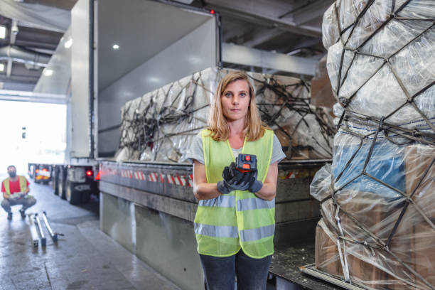 istock Caucasian Female Airport Warehouse Worker 1770615044