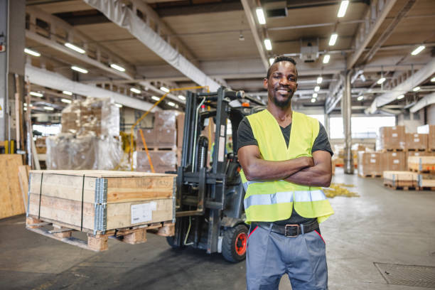 istock African American Airport Warehouse Forklift Operator 1770615069