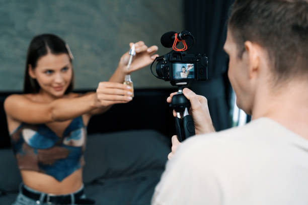 istock Young woman making beauty and cosmetic tutorial video content. Unveiling 1770615627