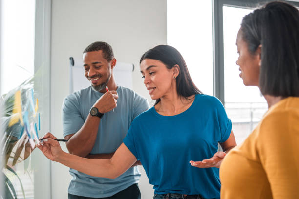 istock Collaborative Business Meeting with Glass Wall Notes 1770618419
