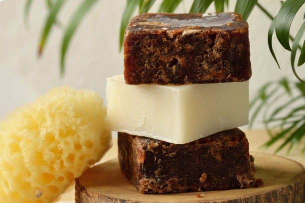 istock Natural soap bar with sponge - Natural beauty cosmetics 1770633754