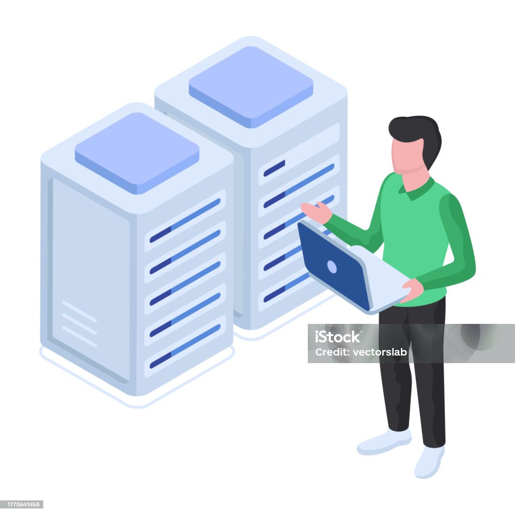 Server Racks Stock Illustration - Download Image Now - Data Center ...
