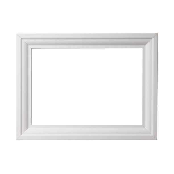 istock White blank picture frame, realistic horizontal picture frame. Empty white picture frame, mockup template isolated on white background. 1770644920