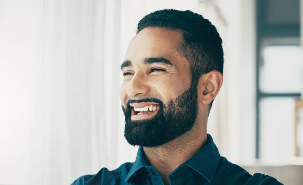 istock Employee, thinking and man with ideas, brainstorming and problem solving with a startup, smile and decision. Person, creative consultant or entrepreneur with happiness, choice or solution with worker 1770662802