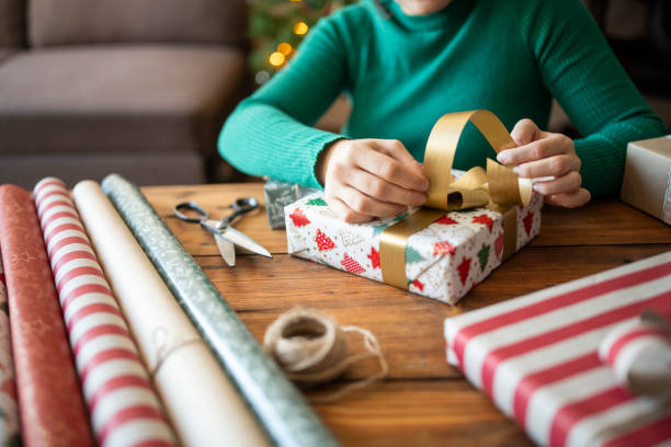 istock Whrapping up the Christmas presents. 1770666388