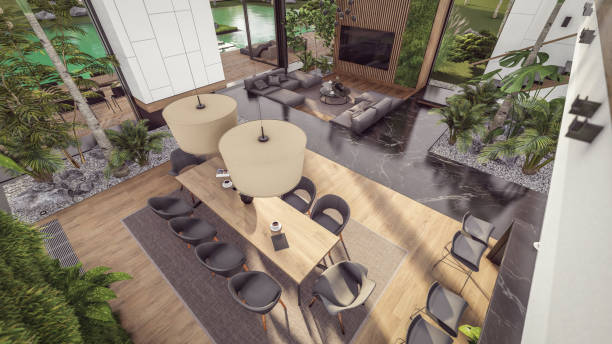 istock 3d rendering of expensive cozy interior with green walls in night 1770674424