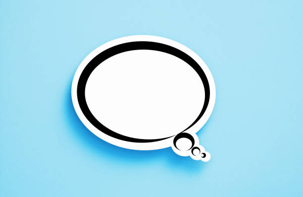 Empty white cloud paper speech bubble shape against light Rose color background for design in your work concept.