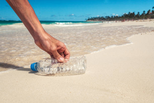 istock volunteer collects plastic bottles from the ocean shore 1770694482