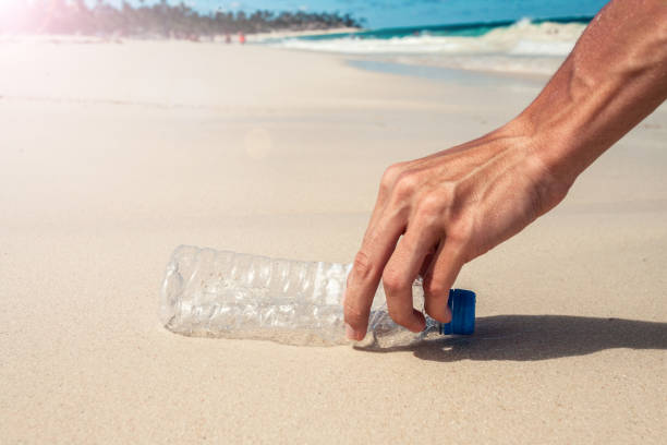 istock volunteer collects plastic bottles from the ocean shore 1770694487